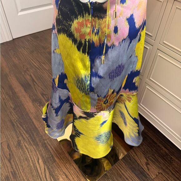 Silvia Tcherassi Analissa Floral-Print Cutout Dress size Medium-P16 - Picture 7 of 10